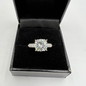 1950s GIA 2.42 Carats Diamond Platinum Engagement Ring