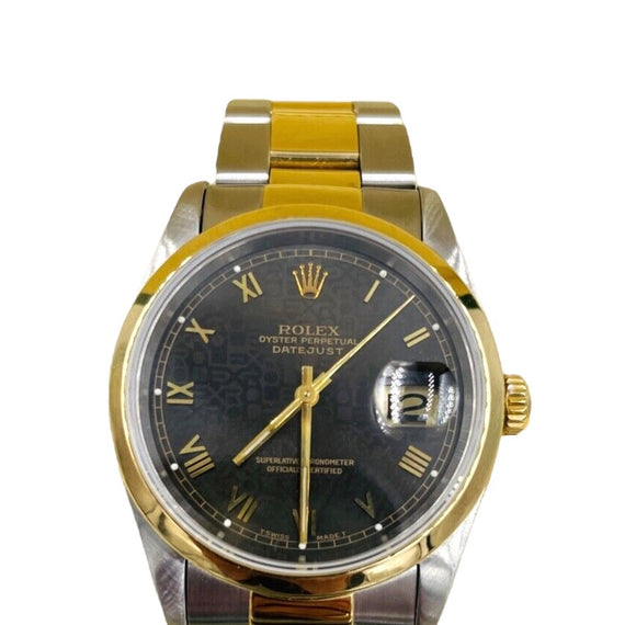 Rolex Oyster Perpetual Datejust Steel And Gold Wristwatch - Jacob's Diamond and Estate Jewelry