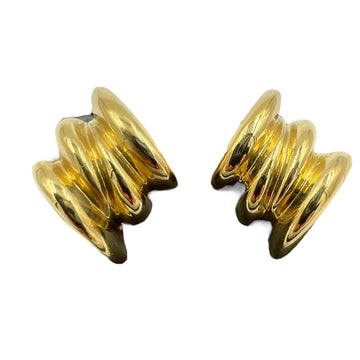 Tiffany Ribbed Yellow Gold Clip On Earrings - Jacob's Diamond and Estate Jewelry