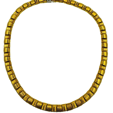 Roberto Coin Yellow Gold Fluted Necklace - Jacob's Diamond and Estate Jewelry