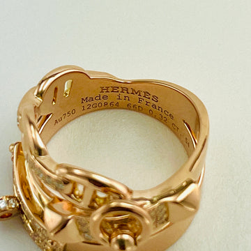 Hermes Alchimie Rose Gold Diamond Ring Large Model - Jacob's Diamond and Estate Jewelry