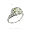 Art Deco 2.50 Carat Old European Cut Diamond Platinum Engagement Ring