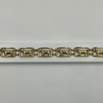 Art Deco Scottie Dog Yellow Gold Bracelet - Jacob's Diamond and Estate Jewelry
