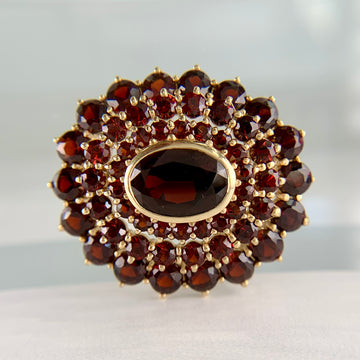 Garnet Brooch 10k - Jacob's Diamond and Estate Jewelry
