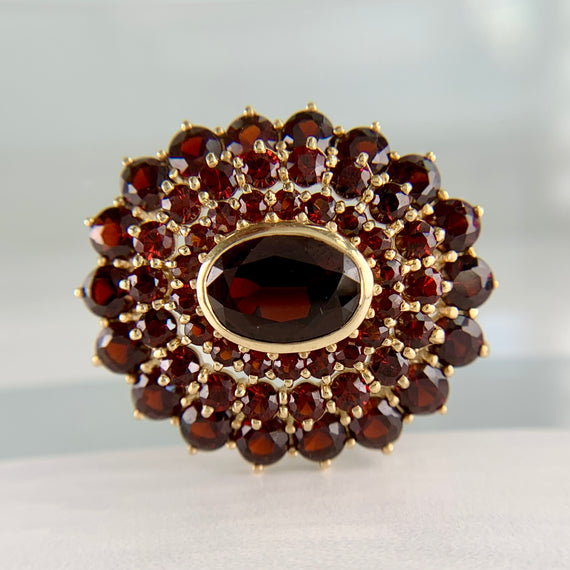 Garnet Brooch 10k - Jacob's Diamond and Estate Jewelry