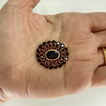 Garnet Brooch 10k - Jacob's Diamond and Estate Jewelry