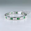 Tsavorite and Diamond Eternity Band Ring 18k