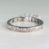 1930's Art Deco Engraved Diamond Eternity Band Ring Platinum