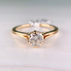 Vintage 1980's .60 Carat Solitaire Diamond Engagement Ring 18k Yellow Gold