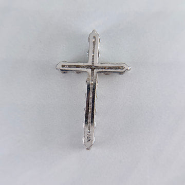 Small Diamond Cross Pendant 14k White Gold - Jacob's Diamond and Estate Jewelry