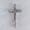 Cut Out Diamond Cross Pendant Necklace 18k White Gold