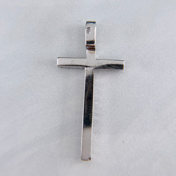 Estate Diamond Cross Pendant Necklace 14k White Gold - Jacob's Diamond and Estate Jewelry