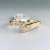 Estate Diamond Bypass Band Ring 14k Yellow Gold