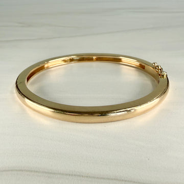 1970's Vintage Handmade Bangle Bracelet 14k Yellow Gold - Jacob's Diamond and Estate Jewelry
