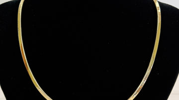 4mm Omega Chain Necklace 14k Yellow Gold