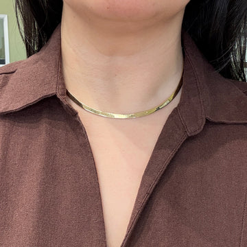 4mm Omega Chain Necklace 14k Yellow Gold - Jacob's Diamond and Estate Jewelry