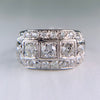 1930's Art Deco Old European Cut Diamond Ring Platinum