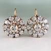 Vintage 5.71ctw Old Cut Diamond Drop Earrings 18k Yellow Gold