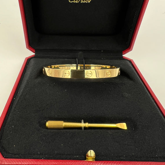 Cartier Yellow Gold Love Bracelet Size 18