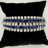 Vintage 1950's 5 Row Sapphire and Diamond Bracelet Platinum