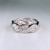 Vintage 1950's Twist Diamond Eternity Band Ring Platinum