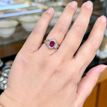 Estate Ruby and Diamond Ring Platinum - Jacob's Diamond and Estate Jewelry