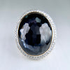 David Yurman Diamond Quartz and Hematite Statement Ring Sterling Silver