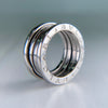 BVLGARI Bulgari B.zero1 Three-Band Ring 18k White Gold