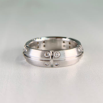 Tiffany & Co. Diamond Band Ring 18k White Gold - Jacob's Diamond and Estate Jewelry
