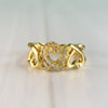 Tiffany & Co. Paloma Picasso Loving Hearts Diamond Ring 18k Yellow Gold