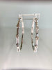 Bezel Set Diamond Hoop Earrings 14k White Gold