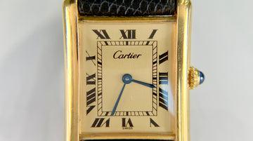 Vintage 1980's Cartier Tank Vermeil Watch
