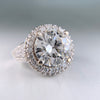 6.27 Carat Diamond Engagement Ring 14k White Gold