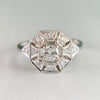 Estate Diamond Octagon Ring Platinum