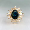 Estate Sapphire and Diamond Ring 14k Yellow Gold