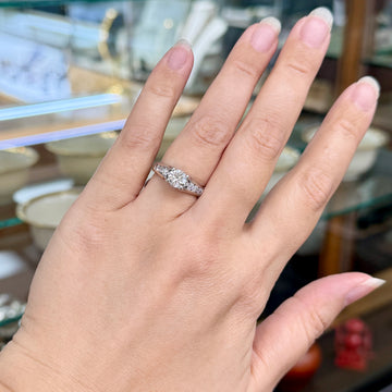 1.50 Carats TW Diamond Platinum Engagement Ring - Jacob's Diamond and Estate Jewelry