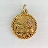 Antique Alaska Log Cabin Gold Nugget Pendant 14k Gold