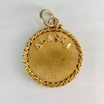 Antique Alaska Log Cabin Gold Nugget Pendant 14k Gold - Jacob's Diamond and Estate Jewelry