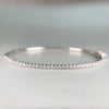 Diamond Half Bangle Bracelet 14k White Gold