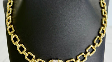 1970's Cartier Diamond Necklace 18k Yellow Gold