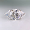 Vintage 1950's 5.15 Carat Transitional Cut Diamond Engagement Ring Platinum