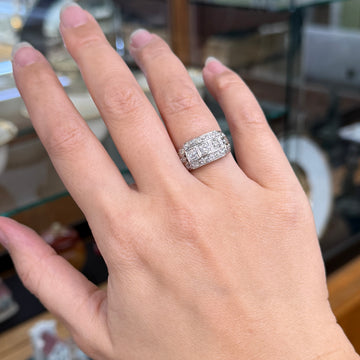 1930's Art Deco Old European Cut Diamond Ring Platinum - Jacob's Diamond and Estate Jewelry