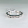 1990's Slight Curve Diamond Band 14k White Gold