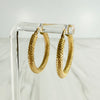 Small Textured Hoop Earrings 14k Yellow Gold