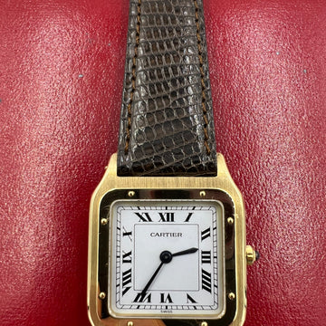 Cartier 1970s Santos Dumont 18k Yellow Gold Wristwatch