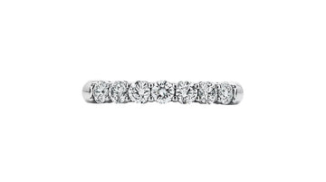 Tiffany Seven Stone Diamond Forever Half Circle Platinum Band Ring