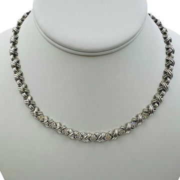 Tiffany White Gold Diamond Signature Necklace