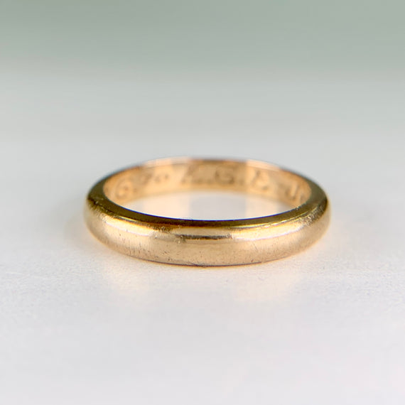 Vintage 1948 Gold Band Ring 14k