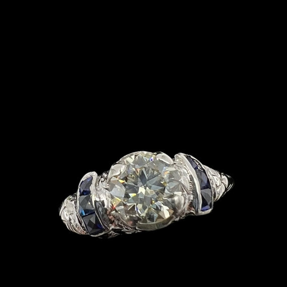 Art Deco Diamond White Gold Engagement Ring Circa 1925