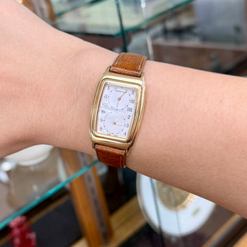 Vintage 1990's Tiffany & Co. Dual Time Quartz Flip Watch 18k Yellow Gold - Jacob's Diamond and Estate Jewelry